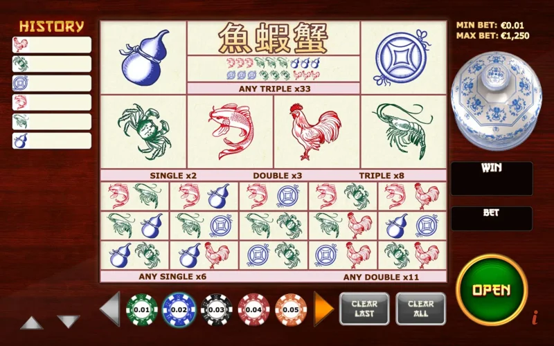 888Php 888Php Fish Prawn Crab: Traditional Dice Symbols, Multipliers & Payout Tables mechanical walkthrough and table diagram